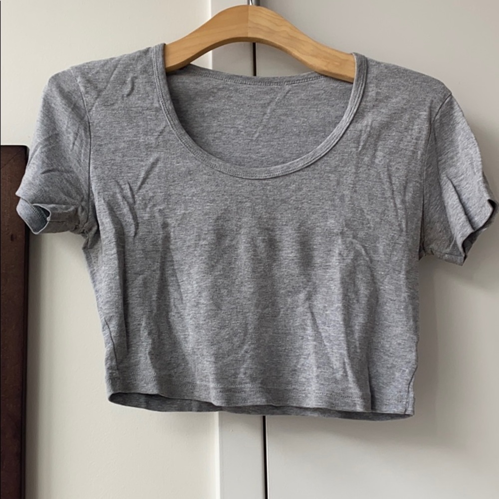 American Apparel Grey Crop Top